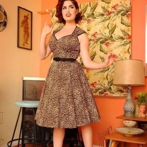 EUC Pinup Couture Leopard Heidi Dress